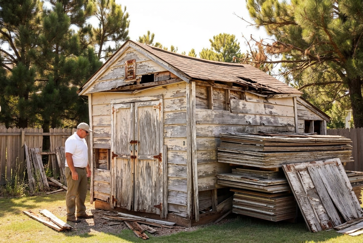 Shed Demolition in the Gulf Coast, Alabama